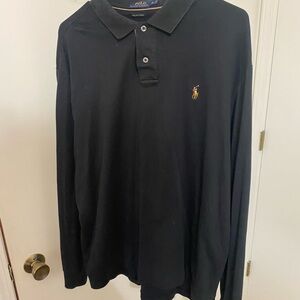 Polo by Ralph Lauren Men's Black Long Sleeve Polo